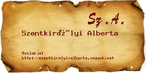 Szentkirályi Alberta névjegykártya